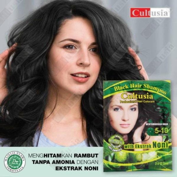 Cultusia Noni Black Hair Shampoo 25ml – Instantly Blacken & Nourish Hair in Just 5 Minutes!