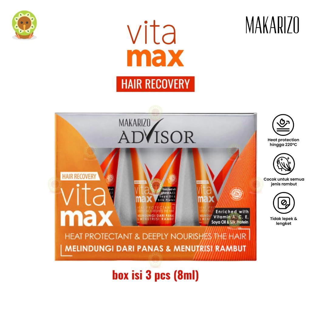 "Makarizo Hair Recovery Vitamax 8ml – 3-Piece Set | Deep Hair Repair Ampoule"