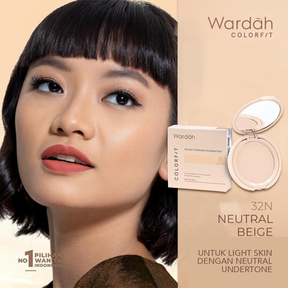 Wardah Velvet Powder Foundation | Long-Lasting Compact Powder | Smooth Matte Finish | BPOM | Serba Ada!
