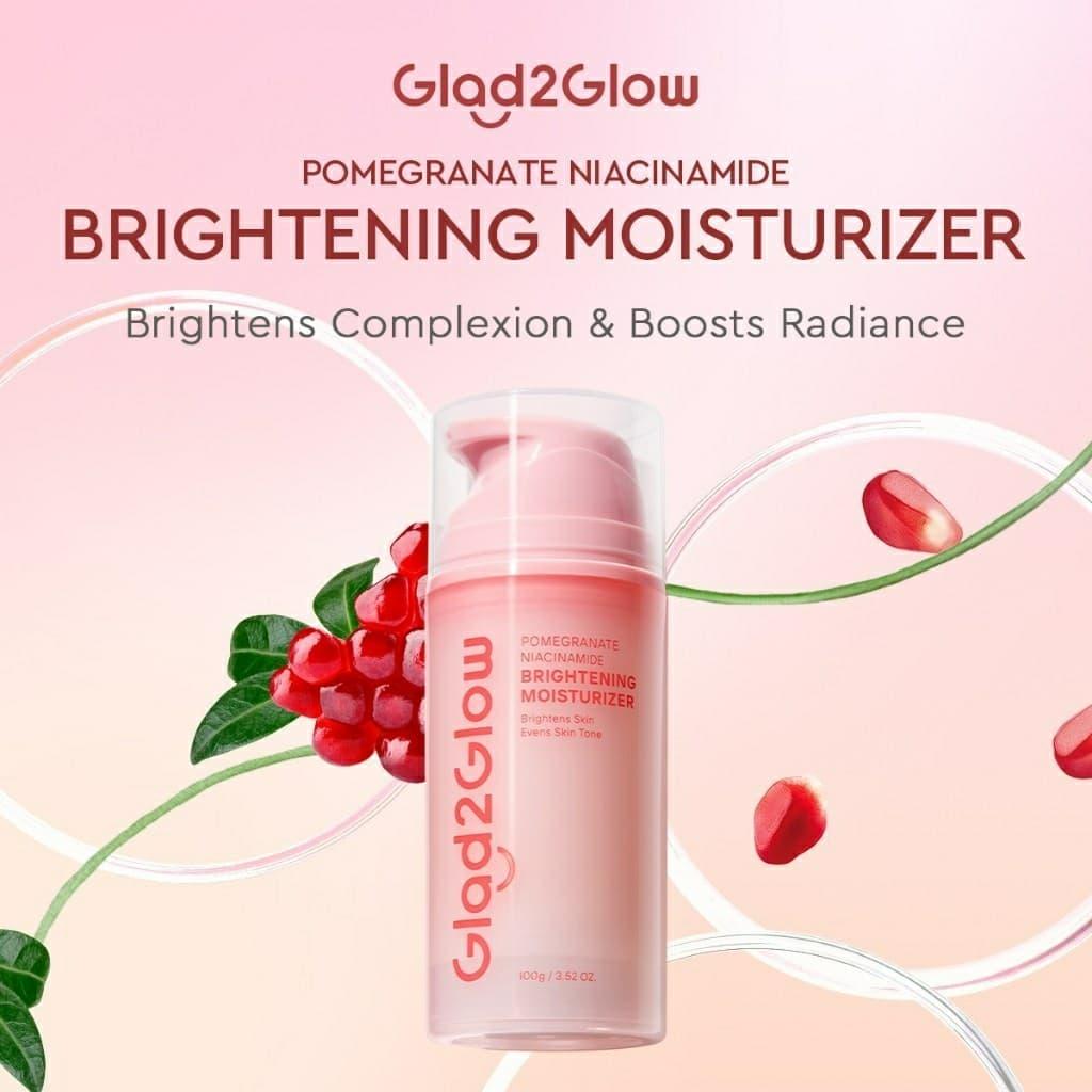 Glad2Glow Moisturizer 100g Series Centella Soothing Gel Cica & Pomegranate Niacinamide Brightening Hydrating Skin Care Product