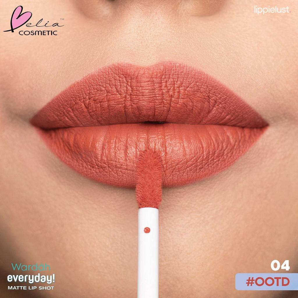 Wardah Everyday Matte Lip Shot Lip Cream 3.5g - Bold Color Quick Set Formula High Pigment Vitamin C Infused Comfortable Lightweight