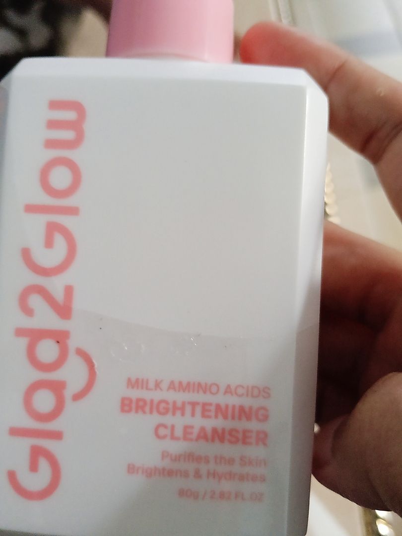 GLAD2GLOW Milk Amino Acid Gentle Cleanser Brightening Face Wash 80mL | Gentle Cleansing & Brightening Skincare for All Skin Types