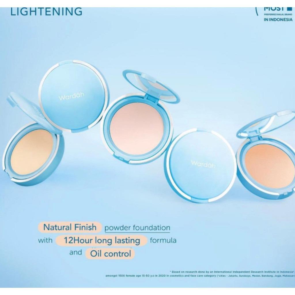 Wardah Lightening Two Way Cake 03 Sheer Pink 12g | Bright Matte Finish for Pinkish Glow