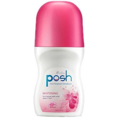 Posh Roll-On Deodorant for Women – Whitening 50ml | Brightening + Odor Protection Formula for Smooth, Even-Toned Underarms | Gentle & Long-Lasting Freshness
