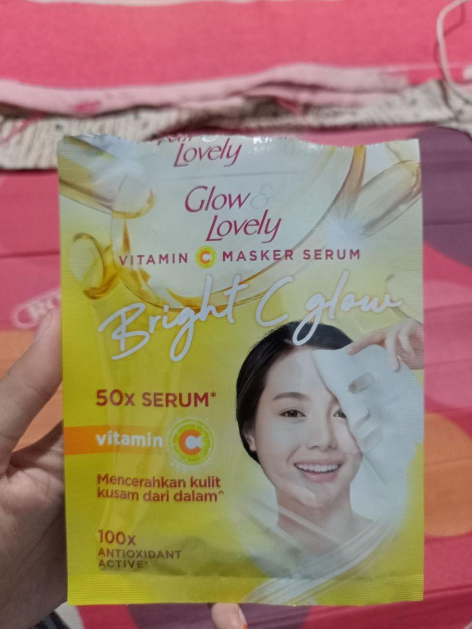 Glow & Lovely Vitamin C Serum Mask 20g – Instant Glow & Even Skin Tone in Just 15 Minutes