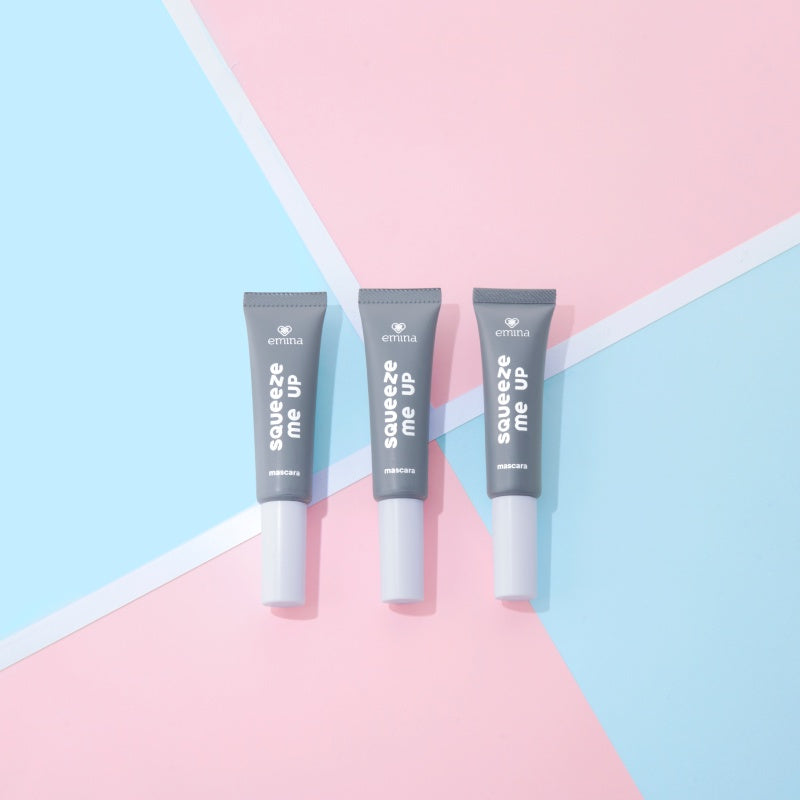 Emina Squeeze Me Up Mascara 8 g - Mascara Smudgeproof & Waterproof dengan Curling & Lengthening Effect