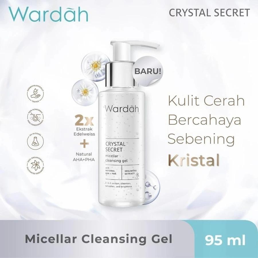 Wardah Crystal Secret Series | Day&night Cream | Cleanser | Toner | Cleansing Gel