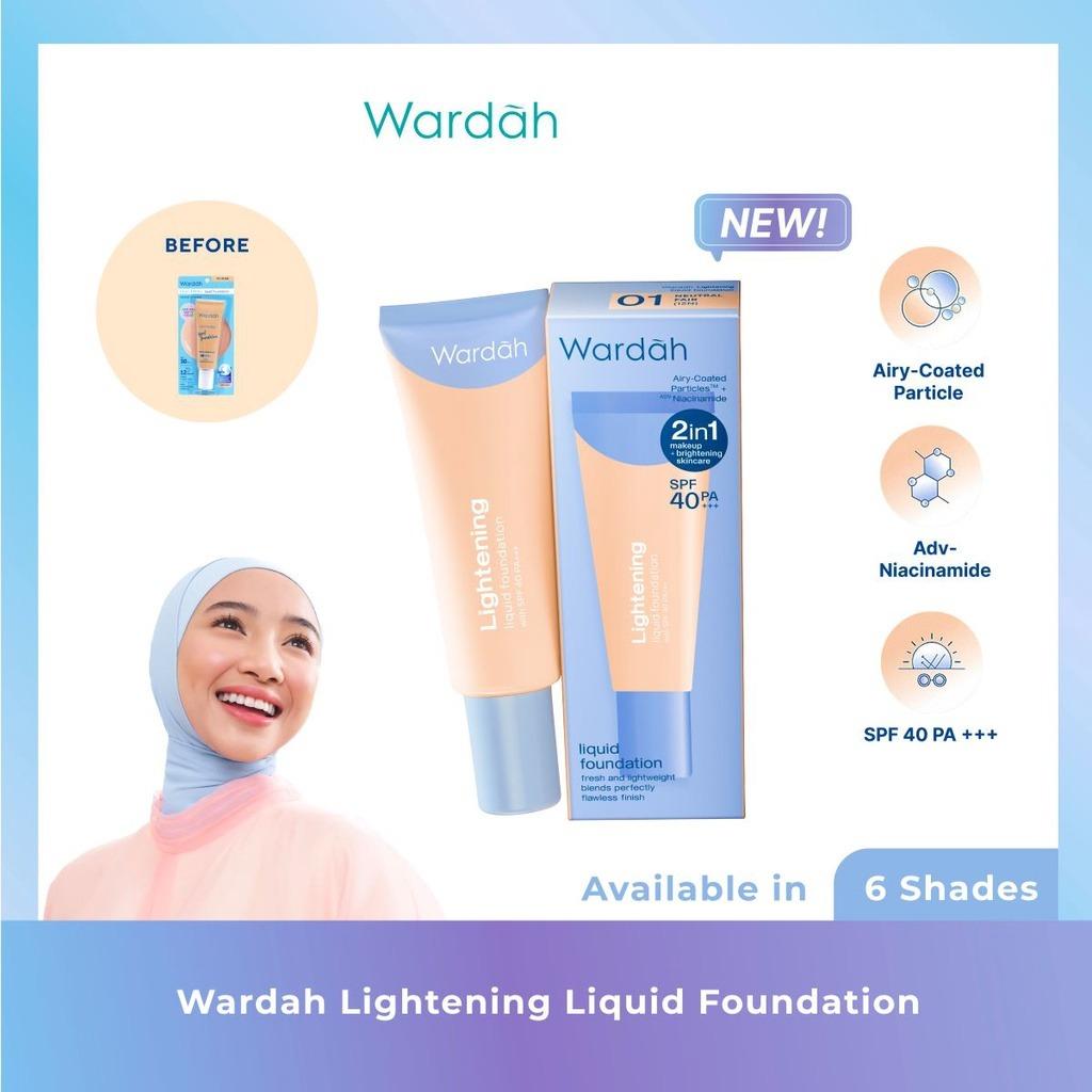 Wardah Lightening Liquid Foundation 03 Warm Beige – Natural Coverage + Bright Finish with SPF