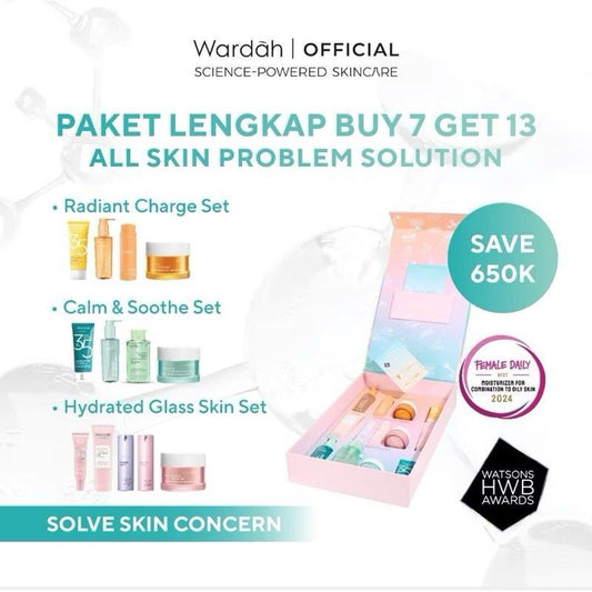 Award-Winning WARDAH 20-in-1 Skincare Set – Buy 7 Get 13 FREE for Complete Glow!