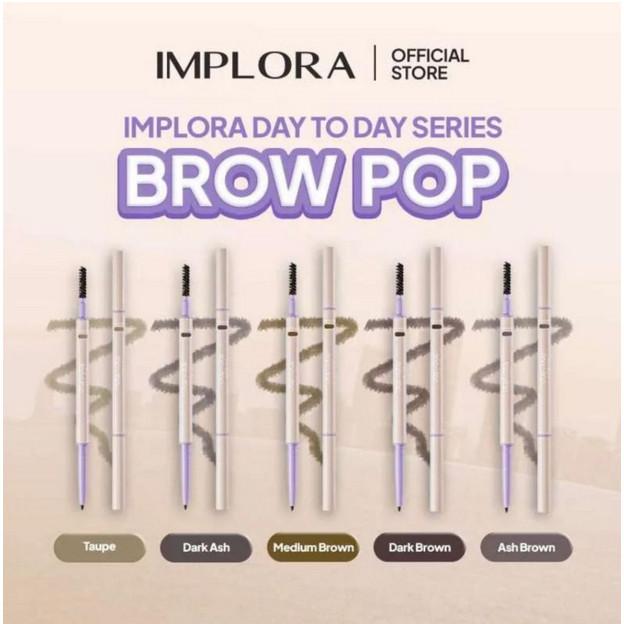 Implora Day to Day Brow Pop – 2-in-1 Eyebrow Pencil with Spoolie