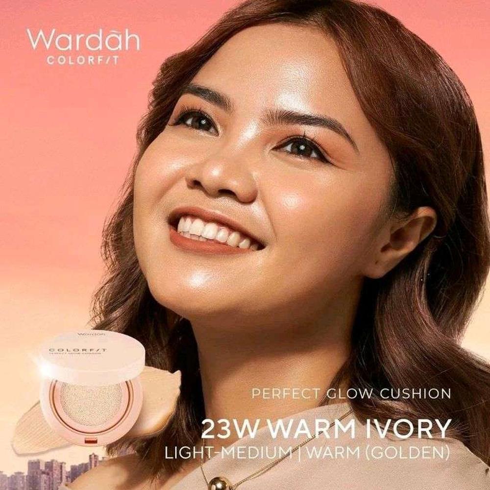 WARDAH Colorfit Perfect Glow Cushion – 12H Wear | Dewy Finish | SPF 33 PA