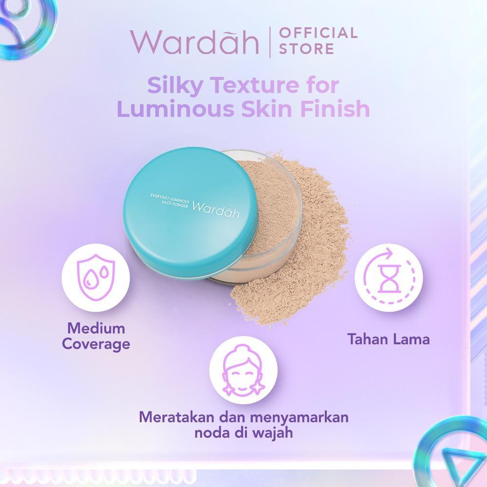 WARDAH Everyday Luminous Face Powder Make Up – Lightweight Loose Powder with Oil Control & Natural Moist Glow (30g)