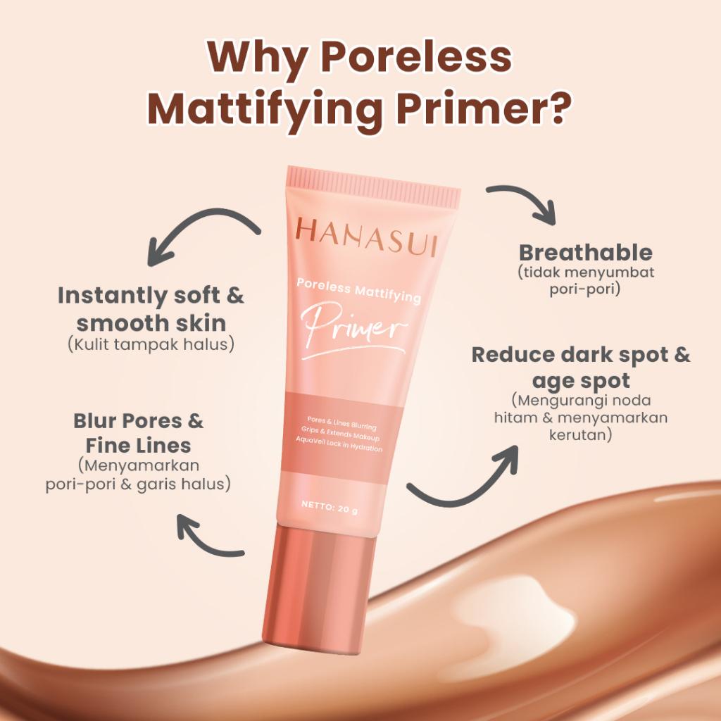 Hanasui Base Make Up Series - Poreless Mattifying Primer Perfect Stay Foundation & Perfect Cover Concealer Makeup Set
