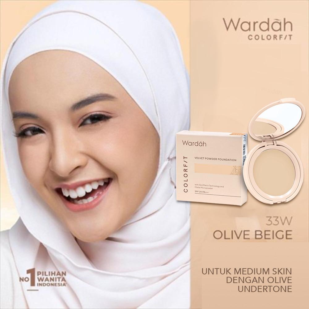 Wardah Velvet Powder Foundation | Long-Lasting Compact Powder | Smooth Matte Finish | BPOM | Serba Ada!