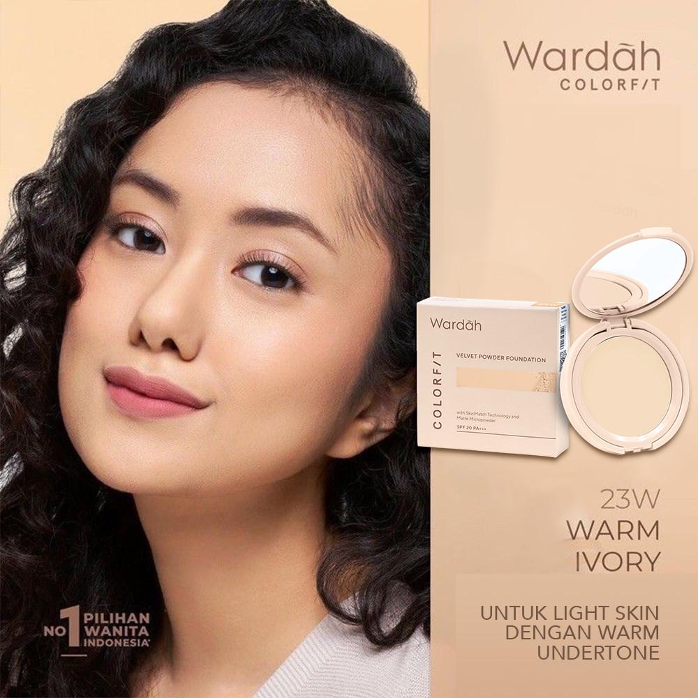 Wardah Velvet Powder Foundation | Long-Lasting Compact Powder | Smooth Matte Finish | BPOM | Serba Ada!