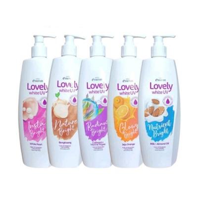 Emeron Lovely White UV Insta Bright Body Lotion – White Pearl 500ml | Instant Brightening Glow with UV Protection | Deep Hydration for Smooth, Radiant Skin