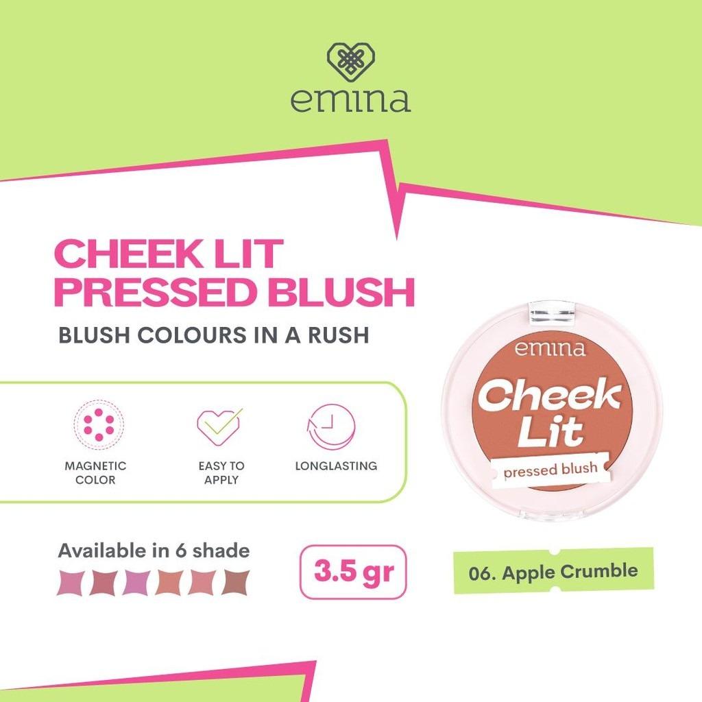 Emina Cheek Lit Pressed Blush x Muzik Tiger 3.5g – Cute Matte Blush with Natural Glow for Daily Looks