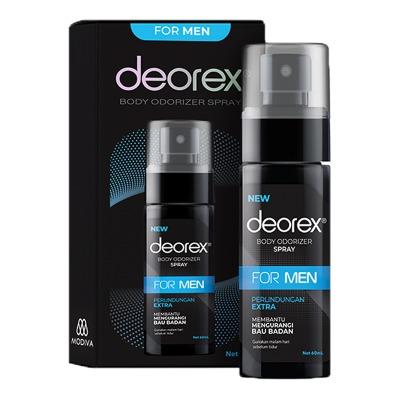 Deorex Body Odorizer Spray for Men – 60ml | Long-Lasting Odor Neutralizer for Active Lifestyles | Fragrance-Free & Non-Sticky Formula