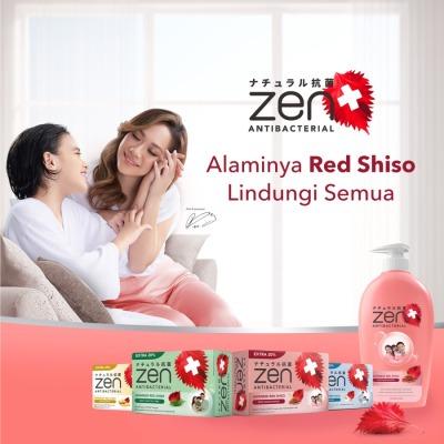 Zen Antibacterial Bar Soap – Japanese Red Shiso & Pure Tea Tree 4 x 60g | Herbal Antibacterial Protection for Clean, Healthy Skin | Refreshing Scent & Gentle Cleanse