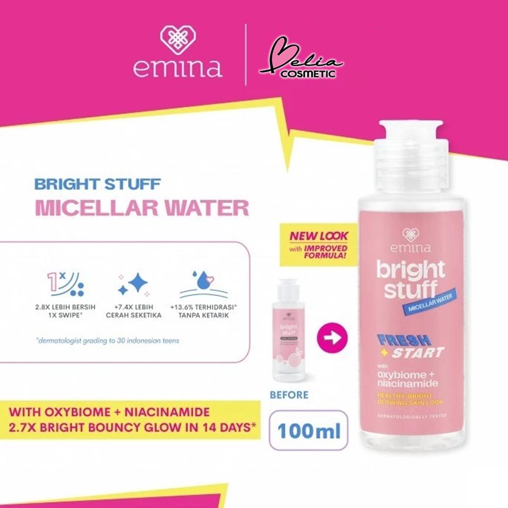 Emina Bright Stuff Micellar Water | Gentle Makeup Remover with Niacinamide for Clean & Radiant