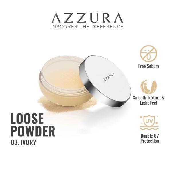 Azzura Loose Powder 02 Natural 30g | Smooth Matte Finish for Medium Skin Tone