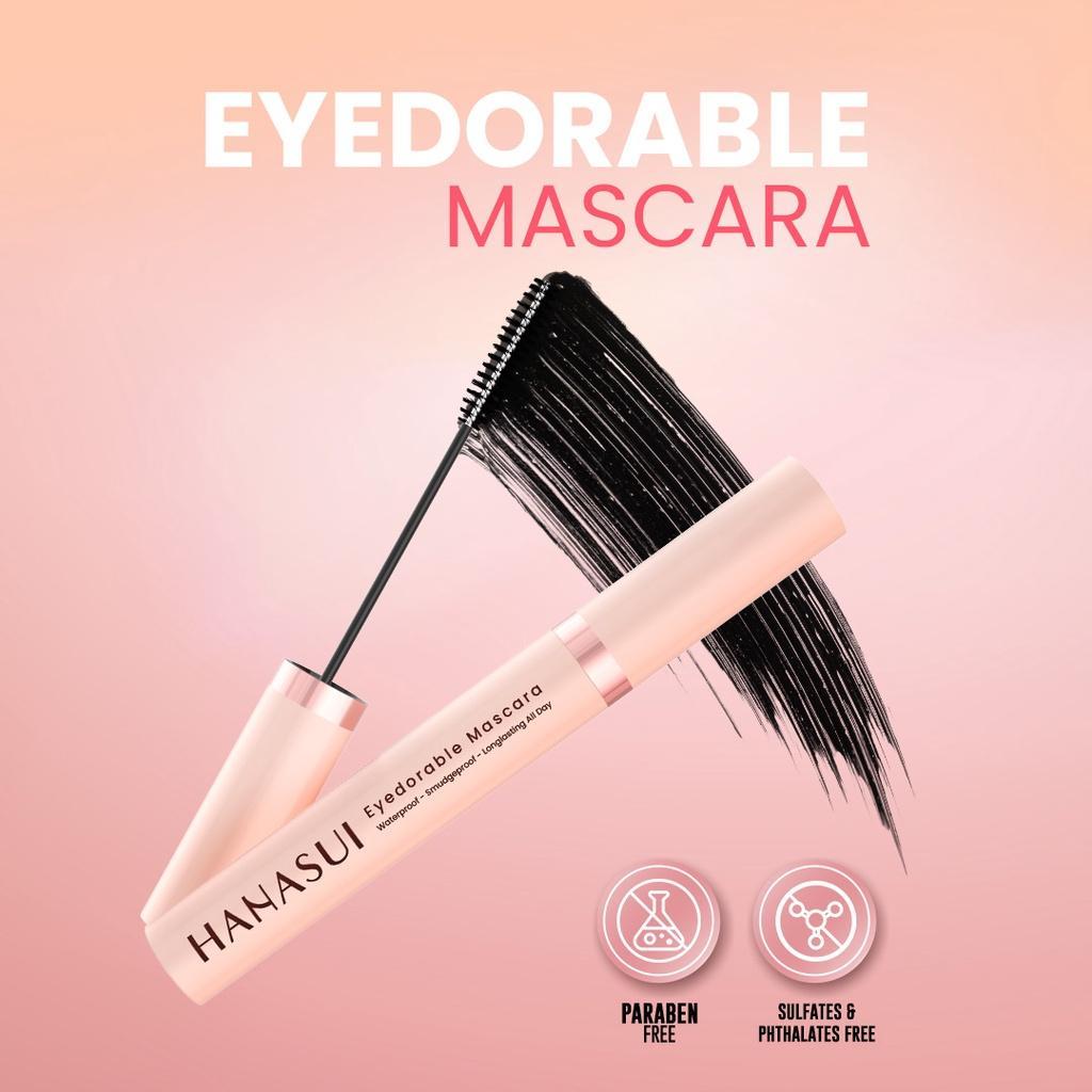 HANASUI Eye Makeup Series - Mascara, 2-in-1 Eyebrow Pencil, Eyeliner & Eyemazing Tools with Eyebrowful Pencil 3-in-1 and Eyedorable Mascara