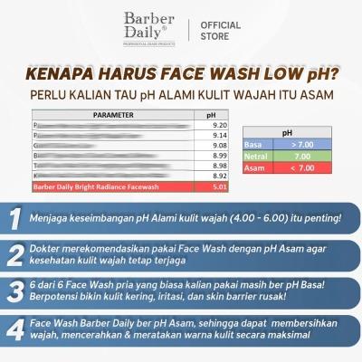 Barber Daily Bright Radiance Face Wash 100 ml – Deep Clean & Instant Glow for Men