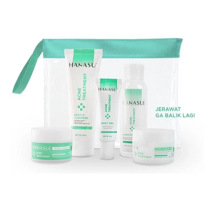 HANASUI Acne Skincare Routine | Wash, Spot Gel, Essence, Day & Night Cream for Clearer Skin