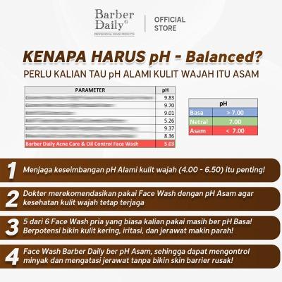 Barber Daily Men’s Oil Control Face Wash 100 ml – Clear Skin, No Shine, No Breakouts