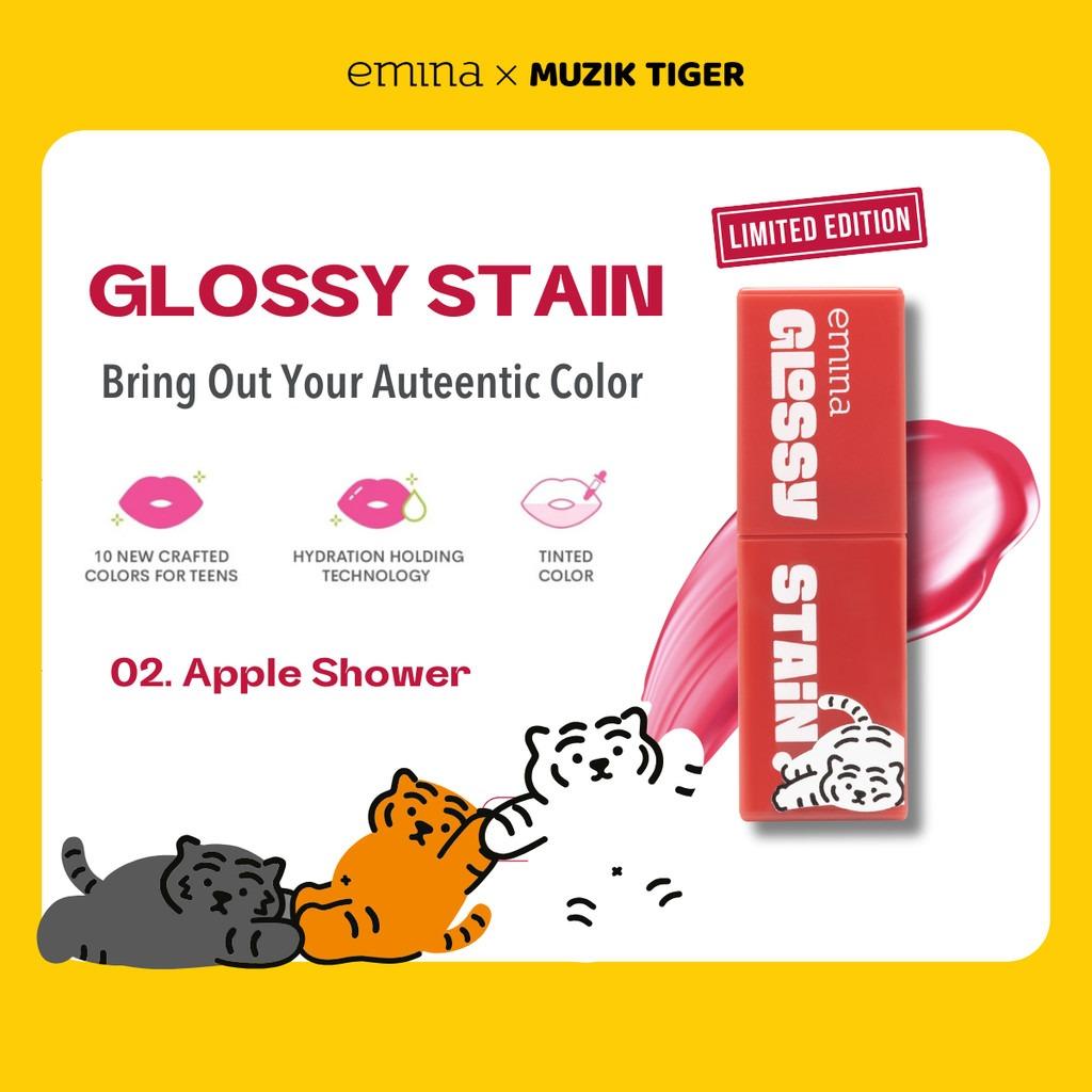 Emina Glossy Stain x Muzik Tiger 3g – Long-Lasting Melty Gel Lip Tint with Glossy Finish & Moisturizing Formula