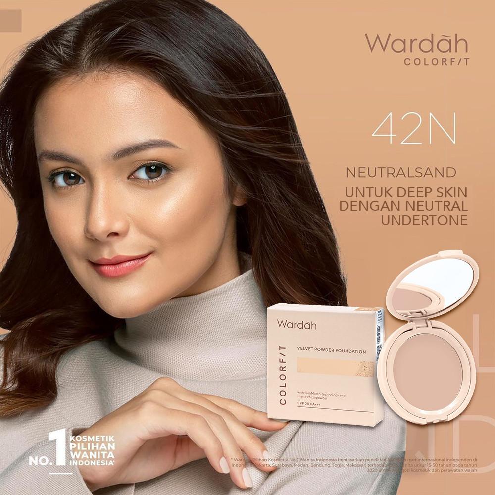 Wardah Velvet Powder Foundation | Long-Lasting Compact Powder | Smooth Matte Finish | BPOM | Serba Ada!
