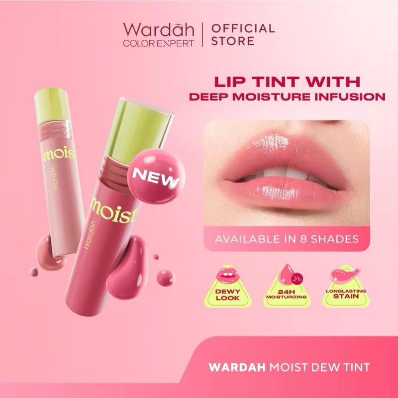 Wardah Moist Dew Tint 3g – Hydrating Lip Tint with Oatmilk + Pentavitin