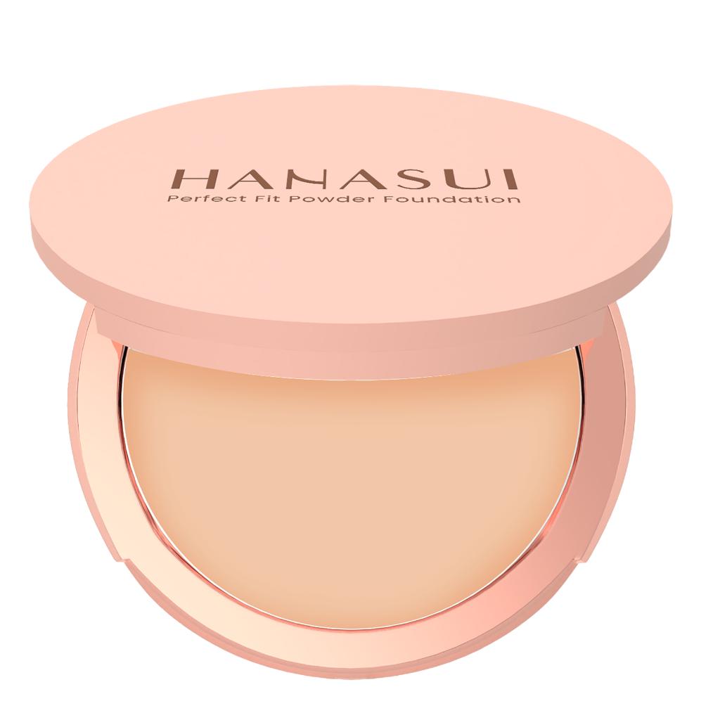 Hanasui Perfect Fit Setting Powder 12 g / Powder Foundation 12.5 g – Natural Finish