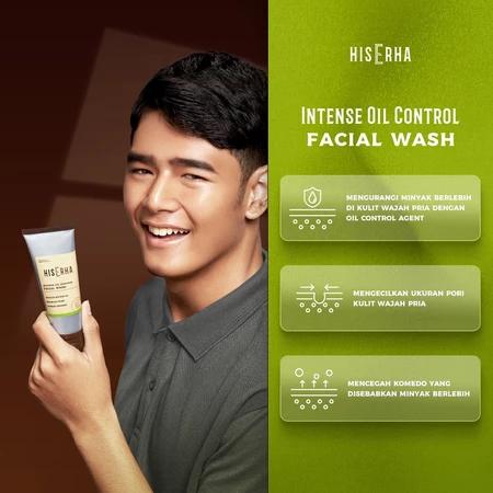 HIS ERHA Intense Oil Control Facial Wash: Your Daily Solution for Oily Skin 100g
