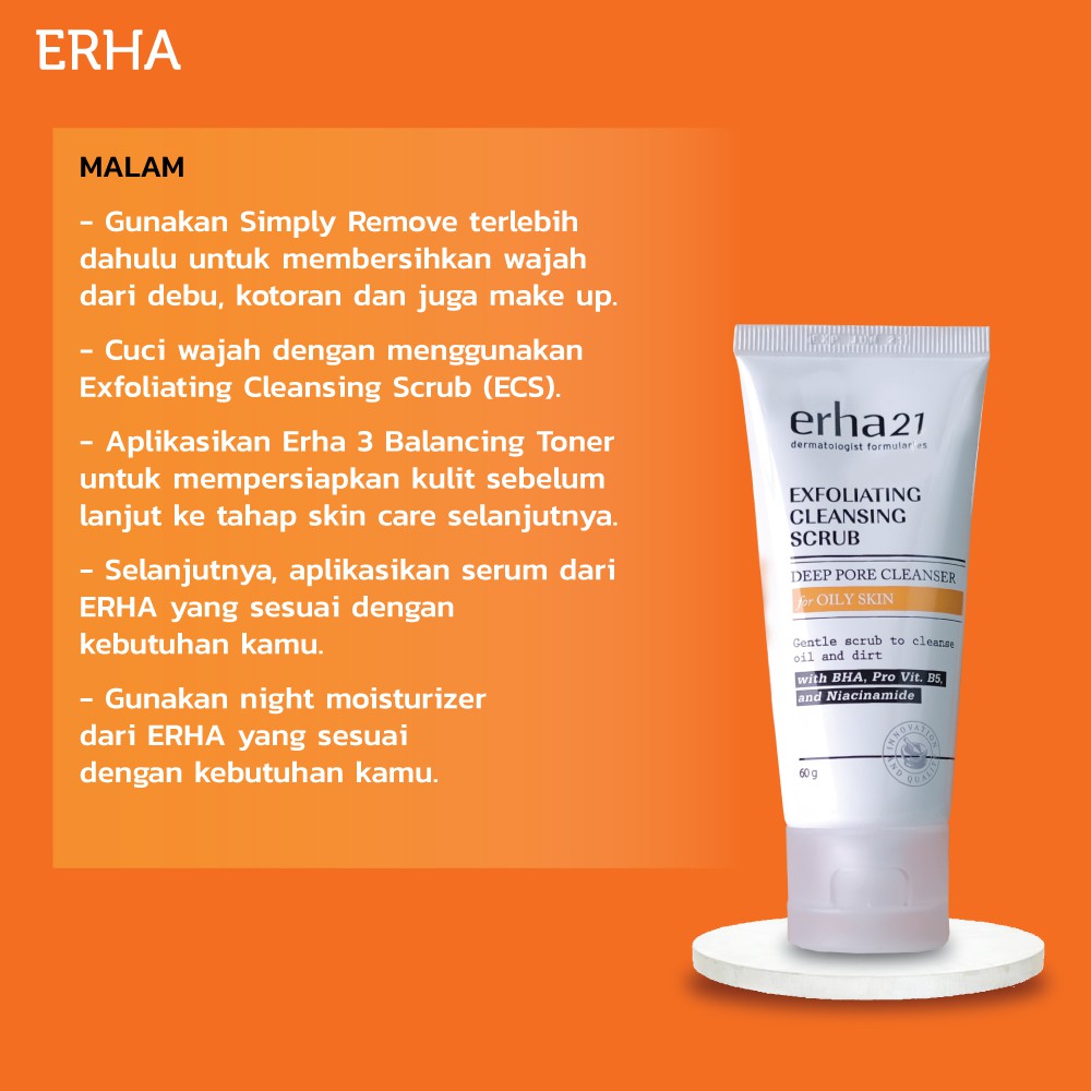 Exfoliating Cleansing Scrub with BHA, Pro Vit. B5 & Niacinamide 60g - Sabun Wajah Berminyak