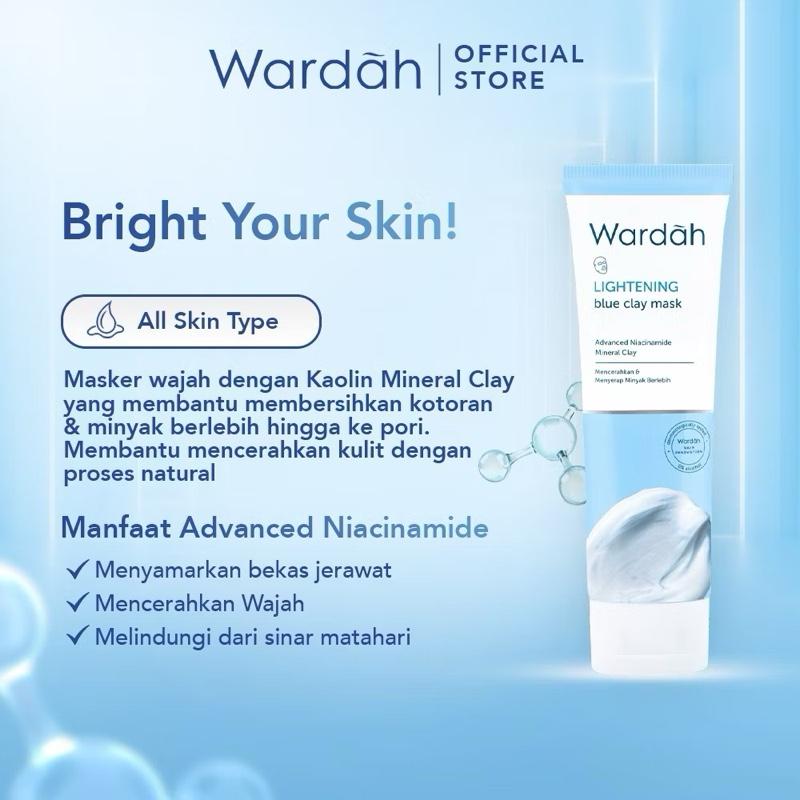 Wardah GlowMuse: Blue Radiance Clay Mask (50g)