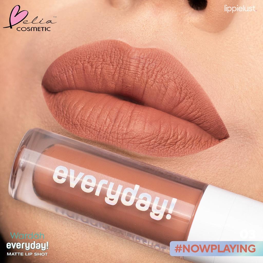 Wardah Everyday Matte Lip Shot Lip Cream 3.5g - Bold Color Quick Set Formula High Pigment Vitamin C Infused Comfortable Lightweight