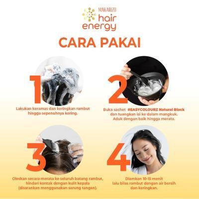 MAKARIZO Hair Energy Easy Colourz – Light Brown (26 ml) Ammonia-Free Hair Color | Quick & Easy Application | Vibrant Long-Lasting Color