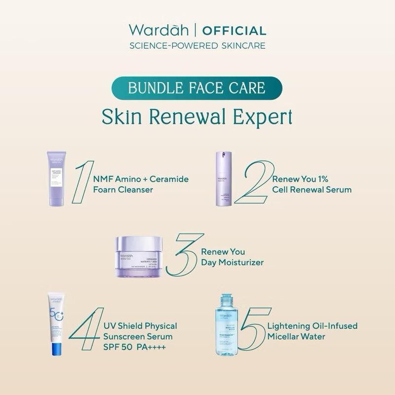 Wardah Beauty Mom’s Glow Kit – Complete Skincare Set for Dry & Sensitive Skin, Dark Spots & Dullness
