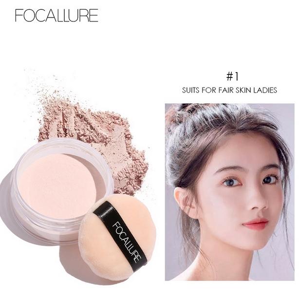 FOCALLURE Super Fine Setting Loose Powder BPOM Original Bedak Tabur