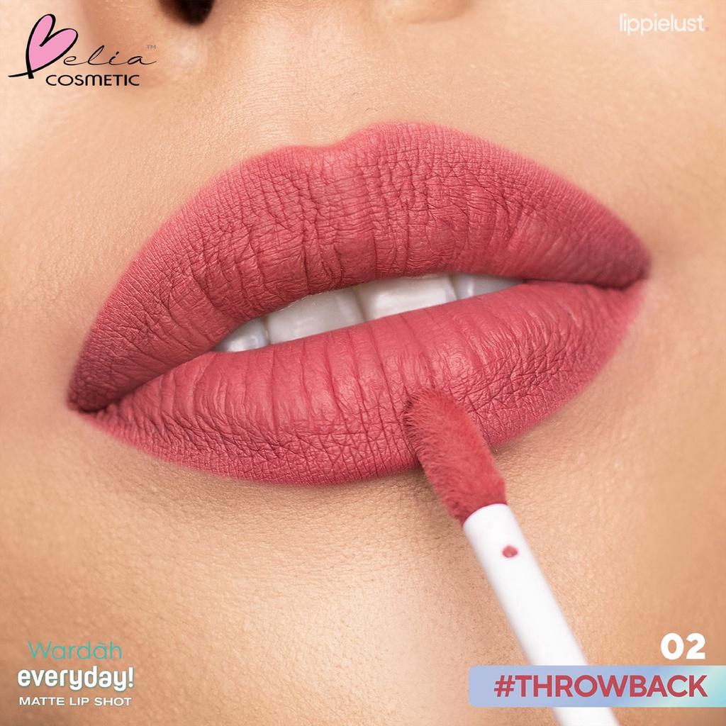 Wardah Everyday Matte Lip Shot Lip Cream 3.5g - Bold Color Quick Set Formula High Pigment Vitamin C Infused Comfortable Lightweight