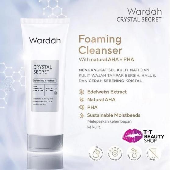 Wardah Crystal Secret Foaming Cleanser | Facial Wash With Natural AHA 100ml
