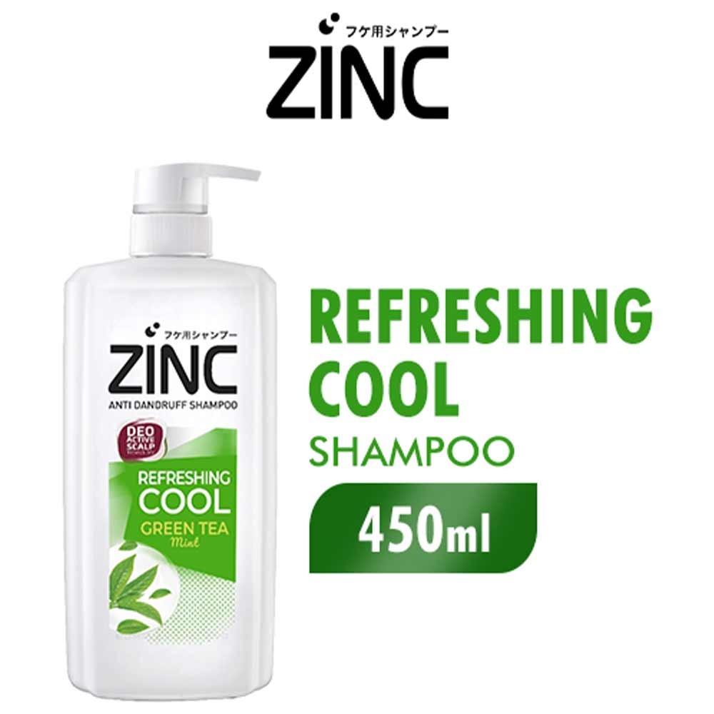 Zinc Anti-Dandruff Shampoo Refreshing Cool 450ml – Icy Clean Scalp & Dandruff-Free Hair All Day