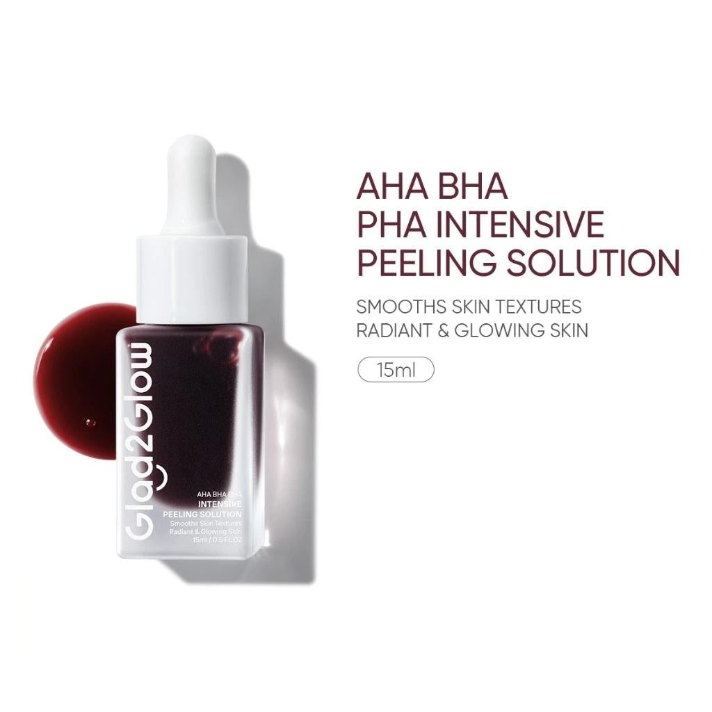 Glad2Glow Serum Series 17mL - Pomegranate Niacinamide Power Bright Serum with Peach Retinol Anti-Aging & Centella Salicylic Anti-Acne Benefits