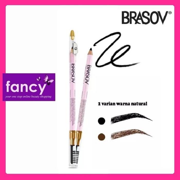 Brasov 3 in 1 Eyebrow Pencil – With Brush & Sharpener for Natural Brow Definition