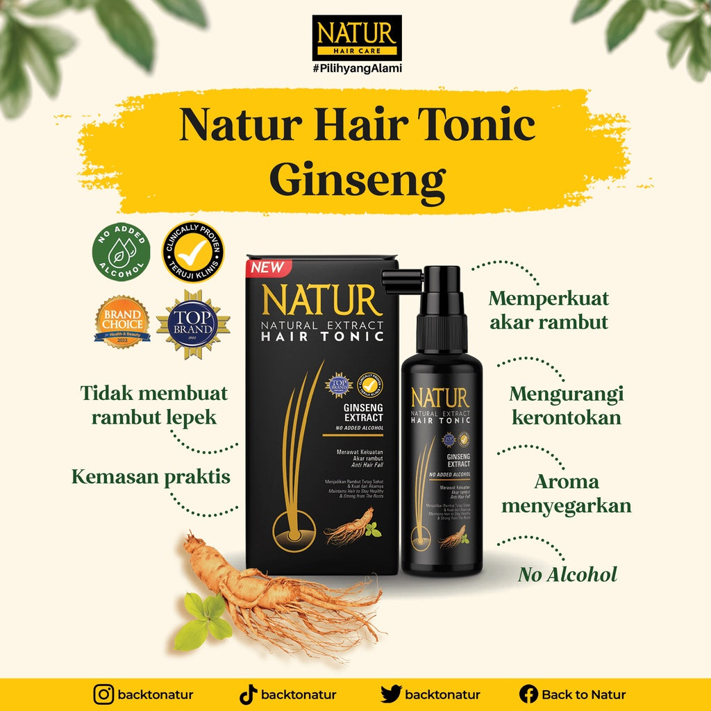 Paket Shampo Ginseng 270 ml + Hair Tonik Ginseng 90 ml - Paket Rambut Rontok / Anti Hair Fall / Menguatkan Akar Rambut