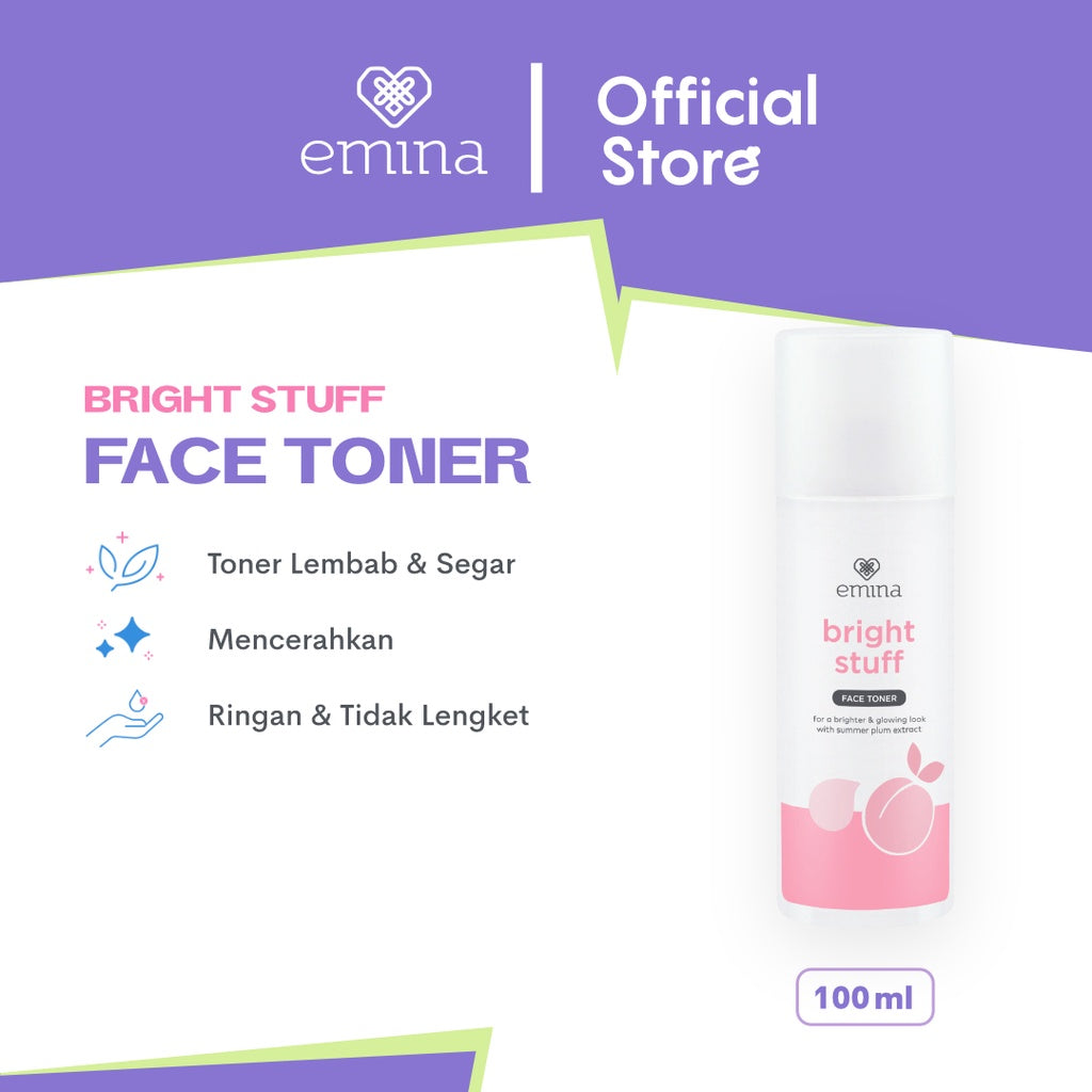 Emina Bright Stuff Double Trouble Package - Paket Perawatan Toner dan Serum Mencerahkan