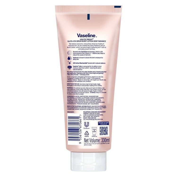 Vaseline Gluta-Hya Body Serum Dewy Radiance 330 mL