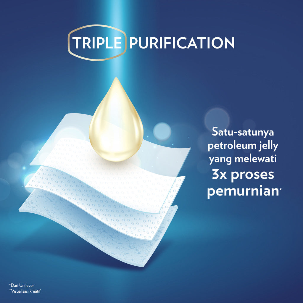 Vaseline Repairing PETROLEUM JELLY Original Kulit Kering 100% Pure 100ml x2