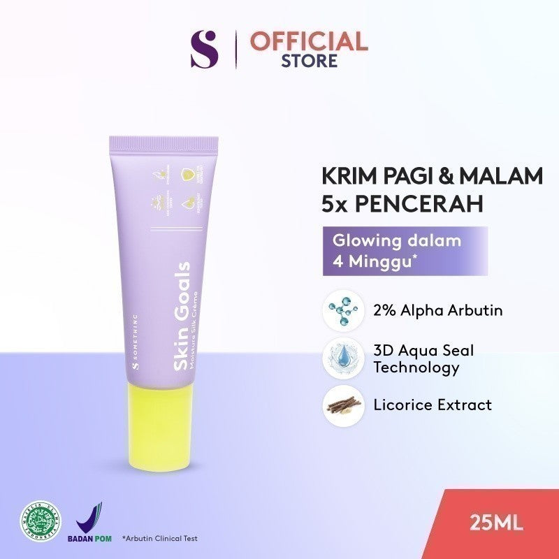 SOMETHINC SKIN GOALS Moisture Silk Creme - Krim Pagi & Malam 5x Pencerah